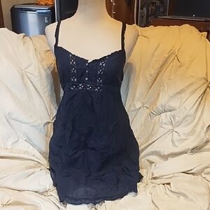 Hollister Navy and Cream Dress